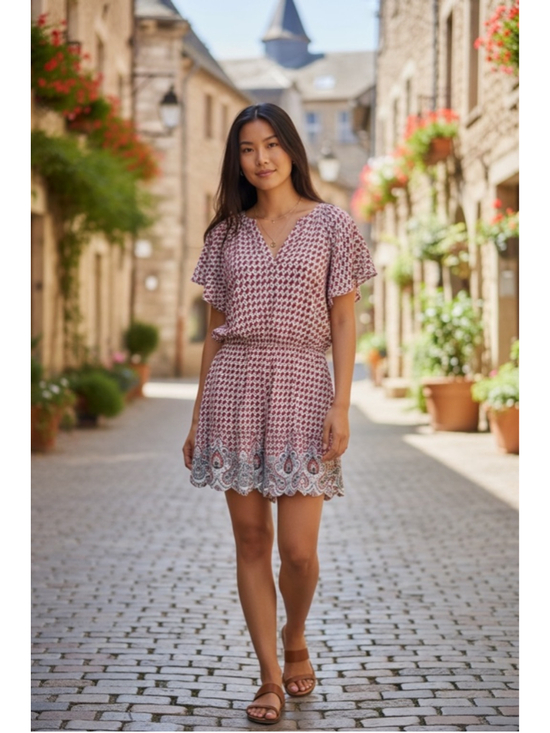 LOFT Dresses & Skirts - Women's LOFT dress XL Red White Patterned